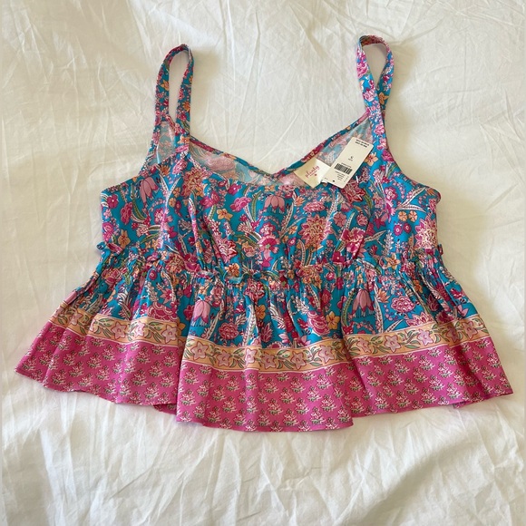 Plenty by Tracy Reese Tops - Anthropologie Plenty | SZ Small | Tracy Reese Meadow Peplum Tank | Pink Boho NWT